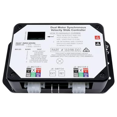 HiSport Upgraded 13398-DO Dual Synchronous Velocity Slide Controller Replacement for Controller V-Sync ual Drive Motor II Compatible with Lippert in-Wall Slide-Out on RV