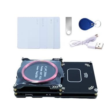 Tqsbeyah Proxmark3 Easy V5.0 512M Memory (RFID Card Reader Writer Proxmark3 IC ID Card Copier Duplicator Integrated Antenna Decryptor Support LF 125Khz and HF 13.56Mhz Frequency)