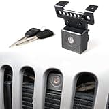 Sukemichi JK Hood Lock for Jeep Wrangler, Locking Hood Latches for Jeep Wrangler JK JKU 2007-2018, Anti-Theft, Eliminate Hood Flutter, Aluminum (for 2007-2018 Jeep Wrangler JK)