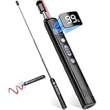 Wireless Presentation Remote Clicker with Touch Screen Stylus Pen and Telescopic Pointer Stick,Rechargeable Professional Presenter with Digital Display,Support Presentations on MAC, PC, and Laptops