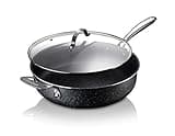 Granitestone Sauté Pan with Lid - 5.5 Quart. Non Stick Deep Frying Pan with Lid, Large Frying Pan, Oven Safe Skillet with Lid, Multipurpose Jumbo Cooker, Stovetop & Dishwasher Safe, 100% PFOA Free
