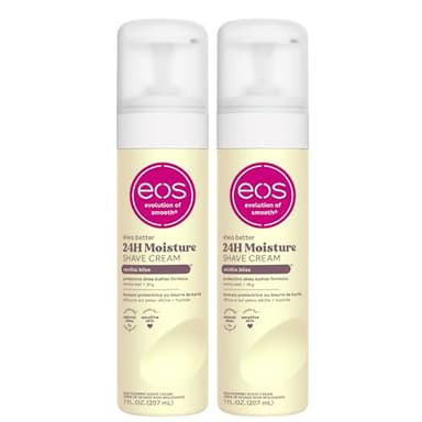 eos Shea Better Shave Cream- Vanilla Bliss, Shea Butter, Aloe Vera, Moisturizing, Shaving Cream for Women, eos Shave Cream, 7 fl oz, 2-Pack