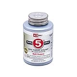 Rectorseal 25631 4-Ounce No. 5 Pipe Thread Sealant , Yellow , 4 fl. oz.