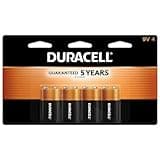 Duracell Coppertop 9V Battery, 4 Count Pack, 9-Volt Battery with Long-lasting Power, All-Purpose Alkaline 9V Battery for Household and Office Devices