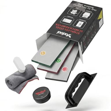 Yadool Stainless Steel Commercial Kitchen Scratch Remover Kit for Non-Coated Stainless Steel Surfaces, Removes Scratches Scuffs Abrasions, Restores Brushed Finish, DIY Repair Solution