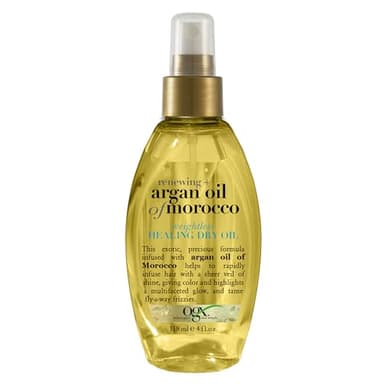 OGX Renewing + Argan Oil of Morocco Weightless Healing Dry Oil Spray, Argan Oil for Hair Care, Lightweight Mist for Split Ends, Frizz Control & Shine, Paraben & Sulfated-Surfactants Free, 4 fl oz