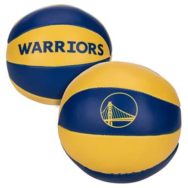 Franklin Sports NBA Golden State Warriors Toy Basketballs - 2 Pack of Kids Soft Mini Basketballs for Over the Door + Indoor Hoops - NBA Fan Shop Kids Soft Toy Balls - (2) Mini Balls Included