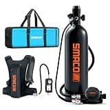 SMACO S700 Mini Scuba Tank 1.9L Portable Diving Tank Reusable Pony Bottle up to 30 Minutes Dive Time Backup Lung Air Tank Kit Diving Oxygen Cylinder for Snorkeling Underwater Exploration Rescue