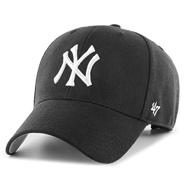 47 Brand NY Yankees MVP Cap B-MVP17WBV-BK, Unisex, Cap, Black/White, One Size