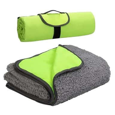 Tirrinia Large Waterproof Outdoor Blanket, Soft Warm Windproof Stadium Blanket with Sherpa Fleece and Foldable for Outdoor Sport, Baseball, Football, Beach, Concerts, Car, 51 '' X 59''