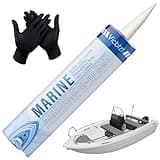 Fast Curing 5200 Marine Sealant, 10 oz Permanent Marine Adhesive White with High Bond Strength, Waterproof Sealing for Above & Below Waterline, UV Resistant