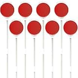 CasaCulina 8PCS Reflective Driveway Markers, 47 Inch Fiberglass Pole Driveway Reflectors for Snow Plowing, Double Sided Reflective Snow Stakes for Driveway Entrance, Red Driveway Markers for Night