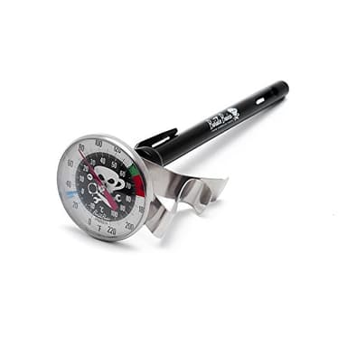 Barista Basics 7" Adjustable Milk Frothing Thermometer for Perfect Espresso, Latte, Coffee - NSF Approved, 0-220°F Range