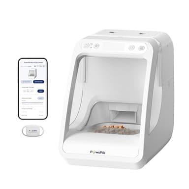 PawsPik Automatic Microchip RFID Cat Feeder,16-Cup, ISO Microchip & PawsPik RFID Tag Compatible, App Control, Portion Control