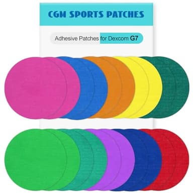 20Pack Adhesive Patches for G7, Premium Waterproof Flexible & Breathable Full Covers for CGM Dexcom G7,Latex-Free Overlay Patch for G7 Sensor Long-Lasting Hypoallergenic Medical Glue No Hole (Mixed)