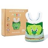 autobrush Kids U Shaped Electric Toothbrush, ADA Accepted, Sonic Pro with Unique 360° Nylon Bristles 3 Cleaning Modes,Whitening LED-Lights,Plays Music (Double-Sided),Ages 3-5, Dinosaur