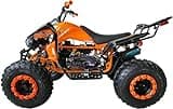 HHH 200cc Sports ATV with LED Headlights 200cc ATV Automatic Transmission with Reverse for Adult Youth 4 Wheeler Big 23 inches / 22 inches Tires (Orange, Factory Package)