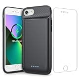 Battery Case for iPhone 6/6s/7/8/SE(2022/2020)(6.1 Inch), [2024 Upgraded] Ultra-Slim 7000mAh Portable Extended Charging Case Cover for iPhone 8, iPhone 7, iPhone 6/6s, iPhone SE Charger Case (Black)