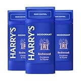 Harry's Aluminum Free Deodorant for Men - Odor Control, Redwood Scent, 2.5 Oz, 3-Pack, Men Deodorant Aluminum Free