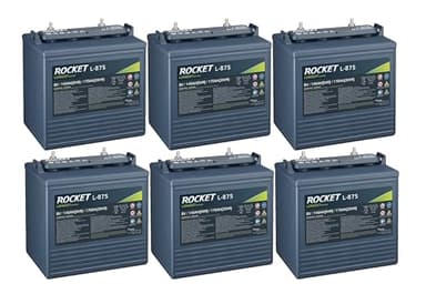 Rocket L-875 170Ah 8V Golf Cart Battery - Replaces Trojan T-875 (Set of 6)