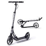 Aero A200 Two Wheel Scooters for Kids 8-12, Teens and Adults. Manual Kick Scooter for Boys and Girls with Hand Brake, Rubber Mat, Shock Absorption, Max 220lbs, Foldable and Height Ajustable
