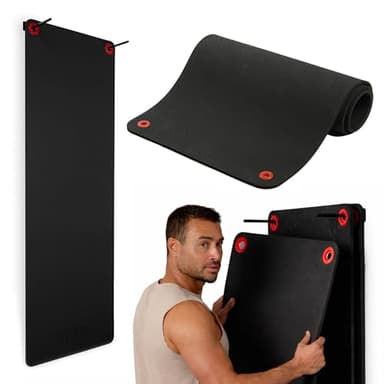 SPRI Hanging Exercise Mat, Fitness & Yoga Mat for Group Fitness Classes, Commercial Grade Quality with Reinforced Holes, 56"L x 23"W x 3/8" Thick