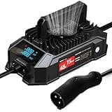 15 Amp 48 Volt Golf Cart Charger for Club Car DS Precedent, 2025 3-Pin Round Plug Lead Acid Battery Charger Upgrade Charge Protection Program with Progress Display, IP67 Golf Cart Accessories