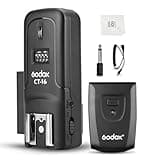 Godox CT-16 Wireless Radio Flash Trigger Receiver Kit,433MHz 2 in 1 Flash Transmitter and Receiver Compatible for Canon Nikon Sony Pentax Olympus DSLR Camera Flash Trigger,Studio Flash Lighting