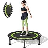 ZCMHAXJ Foldable Mini Trampoline, 40"/48" Rebounder Trampoline for Adults & Kids, 440lbs Capacity Indoor Fitness Workout Exercise Equipment