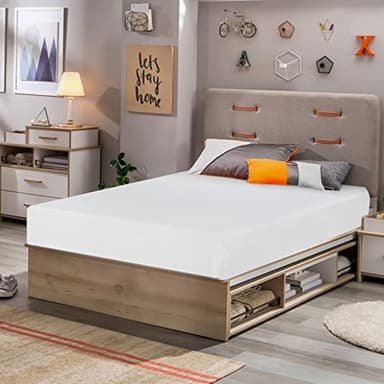 FDW | 8 Inch Twin Mattress | Medium Firm | Gel Memory Foam | White