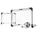 Franklin Sports Kids Mini Soccer Goal Set - Backyard/Indoor Mini Net and Ball with Pump - 22" x 17" Goal Size, White/Black