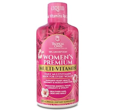 Premium Liquid Multivitamin for Women | Sugar Free Women’s Multivitamin | 100+ Vitamins, Minerals & Herbs Promote Anti-Aging, Heart, Brain & Bone Health |98% Absorption Rate | Non-GMO | 32 Serv