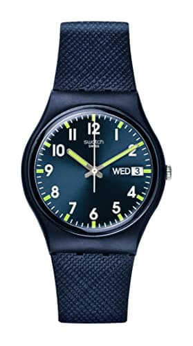 Swatch Gent Biosourced Unisex Watch Casual Plastic Blue Quartz Waterproof Sir Blue