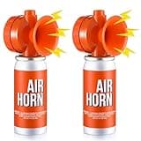 ElectricWise 2 Pack Air Horn 1.4oz, 122dB Loud Air Horns for Safety, Heard Up to 1/2 Mile Away, Small Boat Marine Air Horn Can, Meet US Coast Guard, Emergency Use for Marine Boating