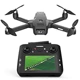 GPS Drone with Camera Adults, 4.5 Inch LCD Screen RC, 32G SD Card with Professional GPS, FPV Drone with Auto Return Follow Me for Beginner, Brushless Drones Follow Me Long Range, Handbag under 249g