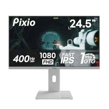 Pixio PX258 Hayabusa White 24.5 inch (24 inch / 25 inch Equivalent) 400Hz Refresh Rate FHD 1080p Resolution Fast IPS Panel 1ms GTG Response Time Gaming Monitor