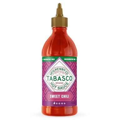 TABASCO Brand Sweet Chili Sauce, Mild Hot Sauce, Easy-to-Squeeze Bottle, Perfect Balance of Sweet & Heat, Versatile Flavor, Great on Fish Tacos, Salads, Asian Food & More, 20 Oz (Pack of 1)
