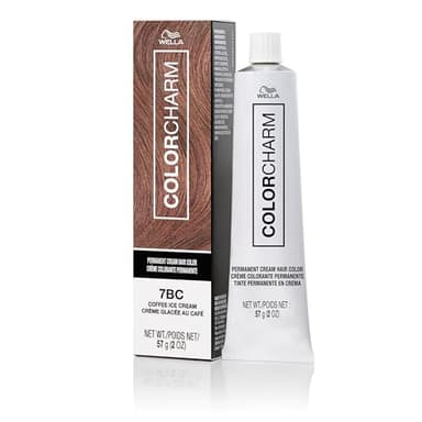 COLORCHARM Permanent Cream Hair Color, 7BC Coffee Ice Cream, 2 oz.