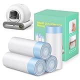 4 * 20 Count Trash Bags for Automatic Cat Litter Box Self Cleaning, Replacement Extra Large Liners for Robot Box, 4 Rolls Drawstring Waste Bags, 18 x 18 Inches（4 Rolls/80 Counts）