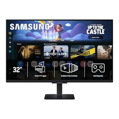 Samsung 32-Inch M5 (M50F) Series FHD Smart Monitor with Streaming TV, Speakers, HDR10, Gaming Hub, Multiple Ports, Workout Tracker, Vision Accessibility Tools, Black, LS32FM502ENXZA