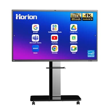 4K Smart Board - Google EDLA-Certified Interactive Whiteboard, 50-Point Touch, Wireless Casting - Digital Whiteboard for Classroom & Office & Home,300+ Free Apps(Board & Wall Mount Only) (65 Inch)