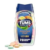 TUMS Ultra Strength Antacid Tablets for Chewable Heartburn Relief and Acid Indigestion Relief, Assorted Fruit - 72 Count