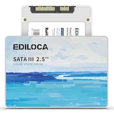 Ediloca 480GB SSD Internal Solid State Drive, 2.5" SATA III 6Gb/s, Up to 450MB/s Read Speed, 3D NAND Flash, Shock Drop-Proof for PC/Laptop/Desktop/NAS, Compatible with Windows/Mac/Linux (ES580E)