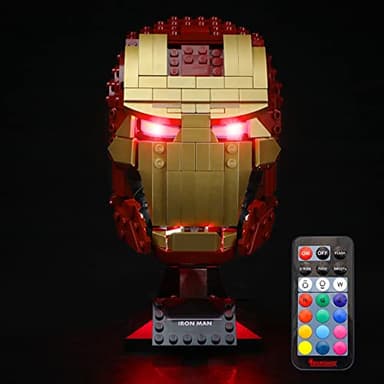 BRIKSMAX Led Lighting Kit for Iron Man Helmet - Compatible with Lego 76165 Building Blocks Model- Not Include The Lego Set