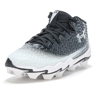 Under Armour Boys' Spotlight Hammer RM JR, (001) Black/White/White, 6, US