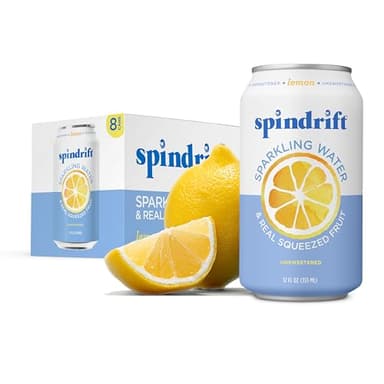 Spindrift, Sparkling Water, Lemon, 12 oz, (pack of 8)