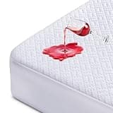 Hanherry 100% Waterproof Mattress Protector Queen Size, Mattress Cover 3D Air Fabric Cooling Mattress Pad Cover Smooth Soft Breathable Noiseless, 8''-21'' Deep Pocket