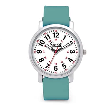 Speidel Original Scrub Watch™ for Nurses, Medical Professionals, Mens and Womens Watch with Second Hand Nursing, Nurse Watches for Women Men, Waterproof 12 and 24 hr Time - Teal