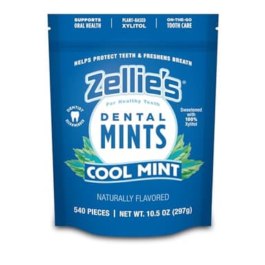 Zellie's | 100% Xylitol Cool Mint Breath Mints | No Aspartame, Gluten Free, Vegan & Kosher (540 Count - Pack of 1)