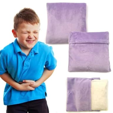 Microwavable Heating Pad, Moist Heat Pad for Pain Relief, Cramps, Menstrual, Heat Compress Wrap for Neck, Back, Shoulders, Abdomen, Joints. Clay, Lavender. 5 * 5in, 2 Pcs, Purple